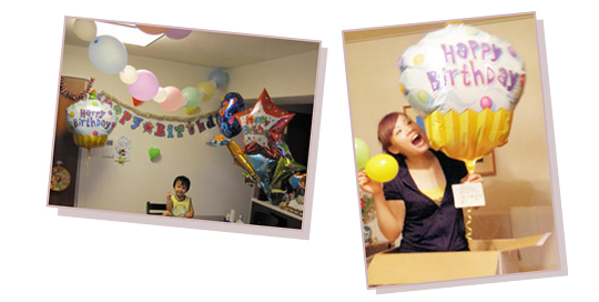 お客様バルーン電報