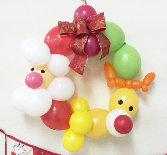 クリスマスリースバルーンキット クリスマス バルーンショップ Alpaca Paca