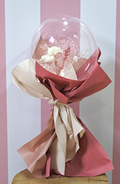【開店・開院・周年祝い・誕生日】<br>ミニフラワーバルーン　ピンク（壁掛けタイプ）【送料込み】